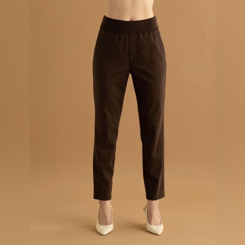 European Culture Long Trousers with a‎ High-Waisted Sash